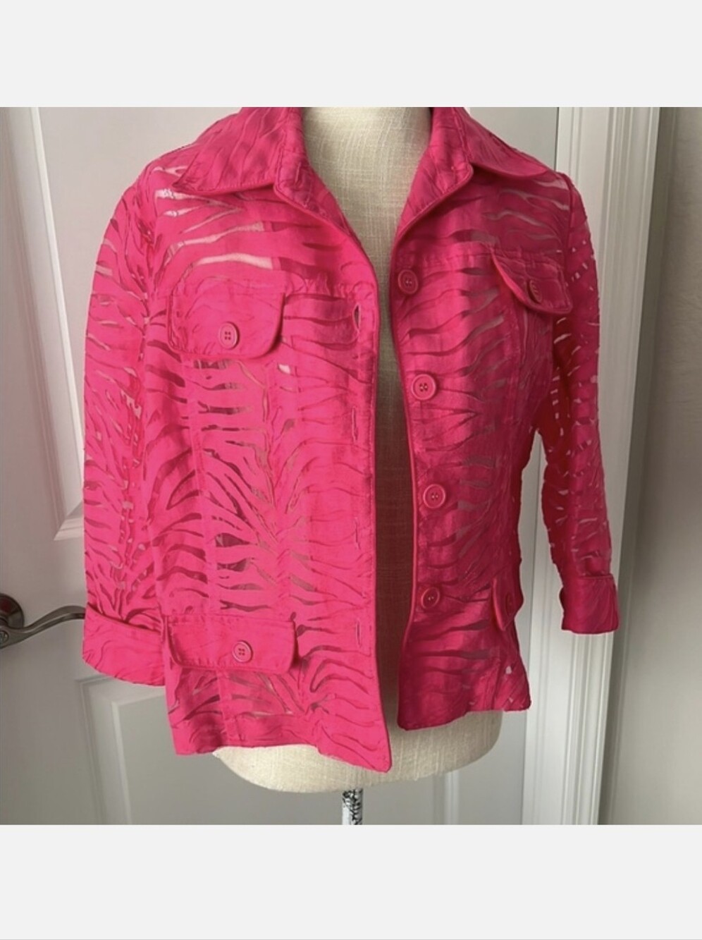 Clara Sun Woo Women's Sheer Burnout Jacket – Size M
